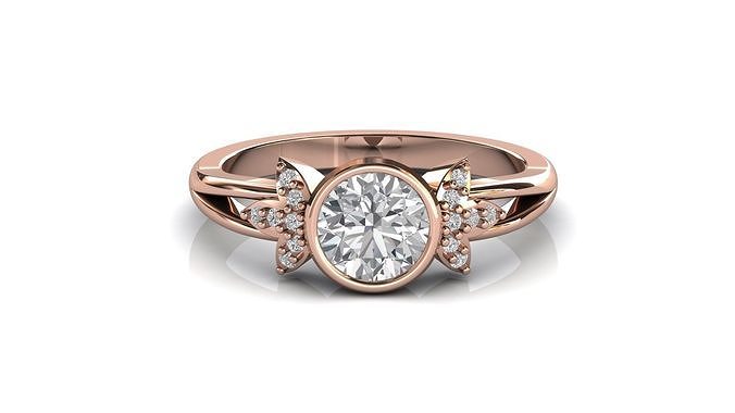 STL 3DM Print Ready Women Diamond Ring Lightweight Printable  3D print model