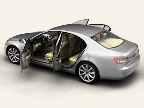 Generic Car Upper Class 3D model_5