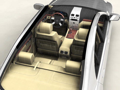 Generic Car Upper Class 3D model_7
