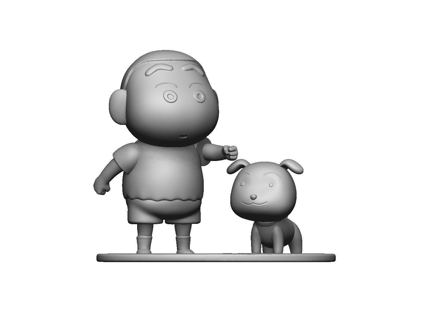 Crayon Shin-Chan for 3D printing STL 3D print model_7