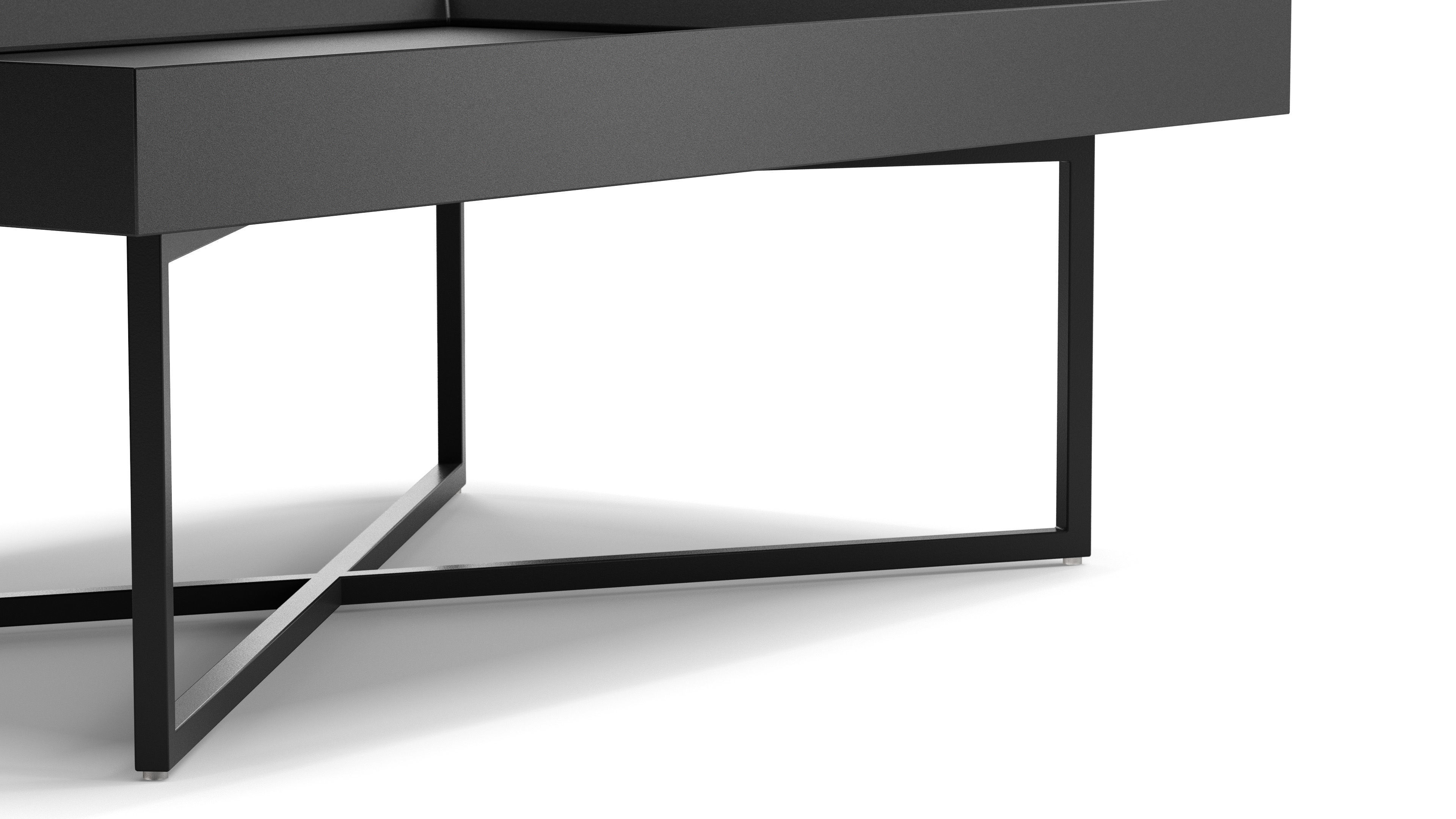 Coffee Table Dallagnese Slash Rectangular 3D model_3