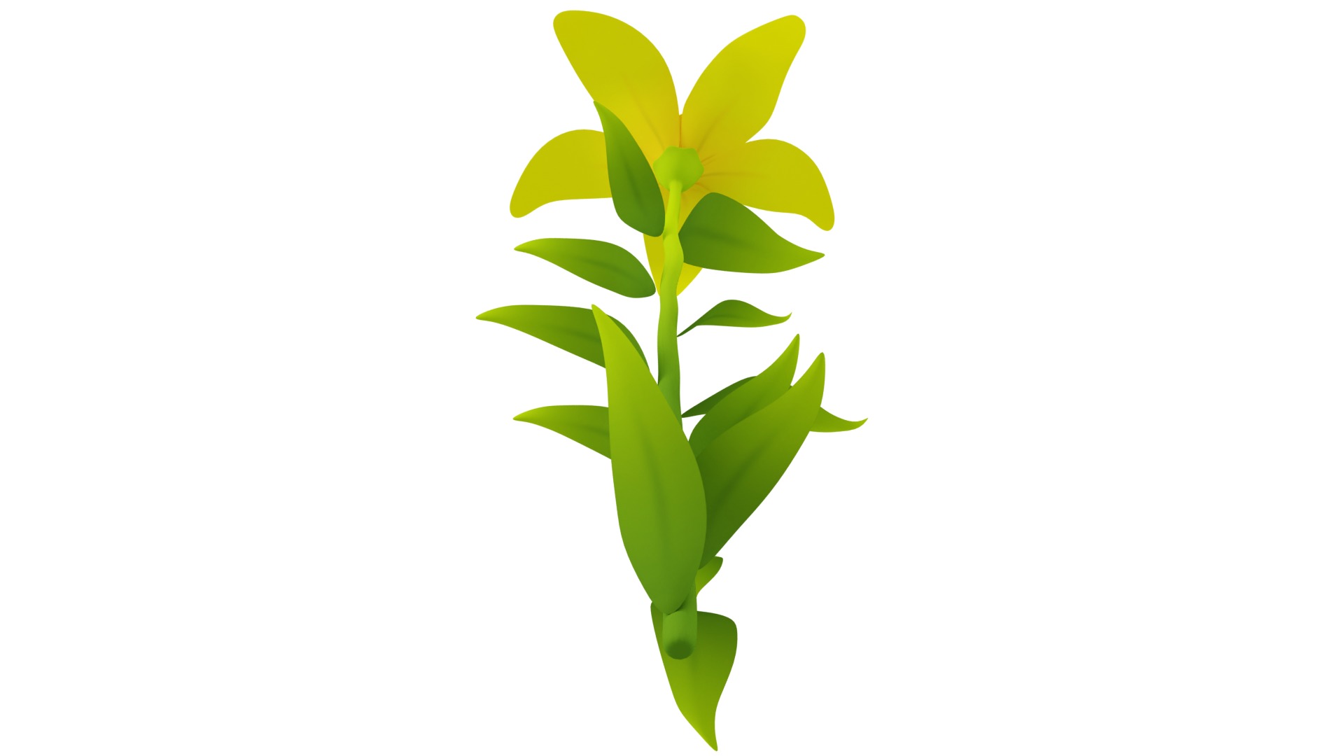 Plant Low-poly 3D model_5