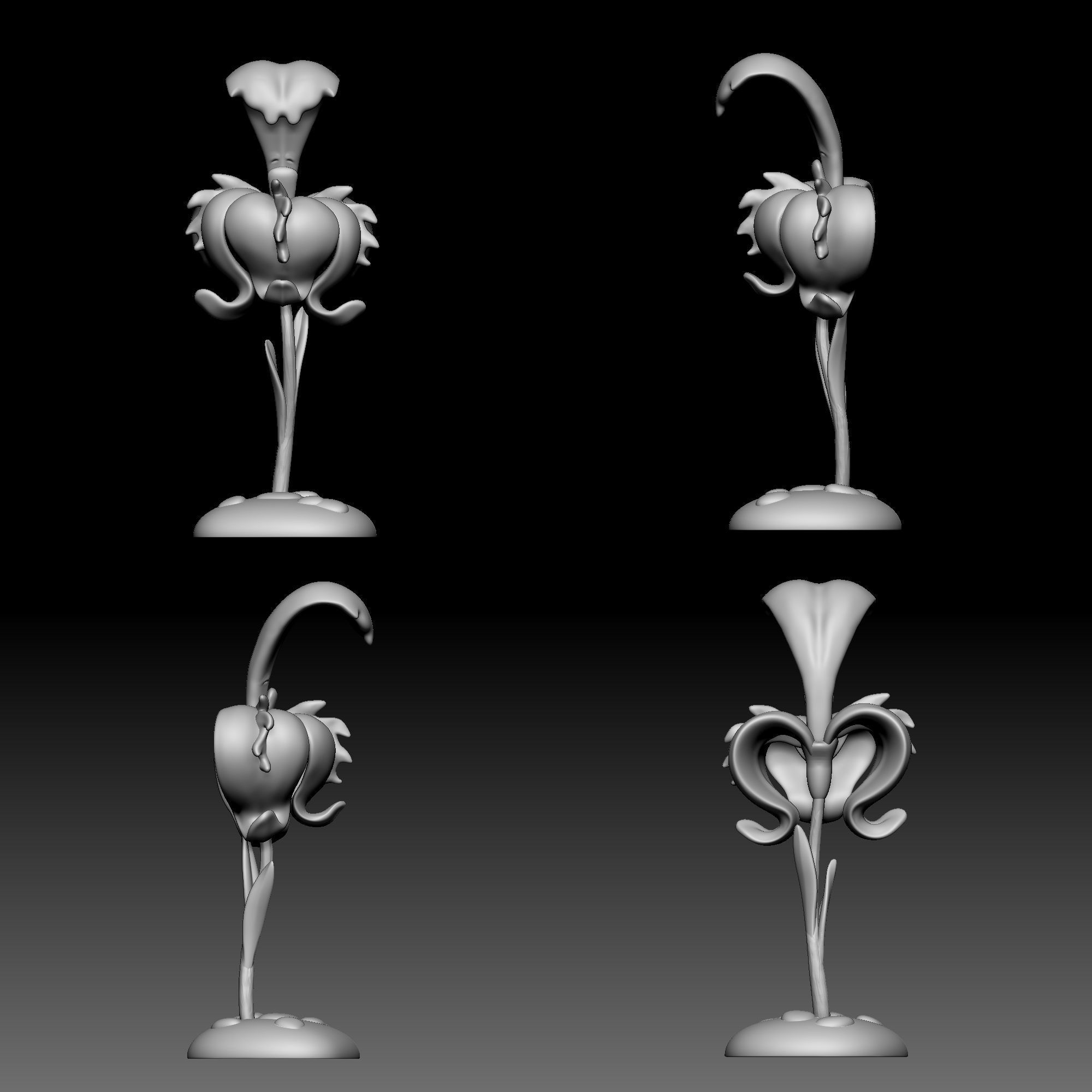 Flower - Alice in Wonderland - 090 3D print model_18