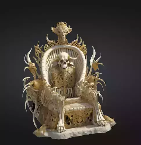 Skeleton Throne 3D model