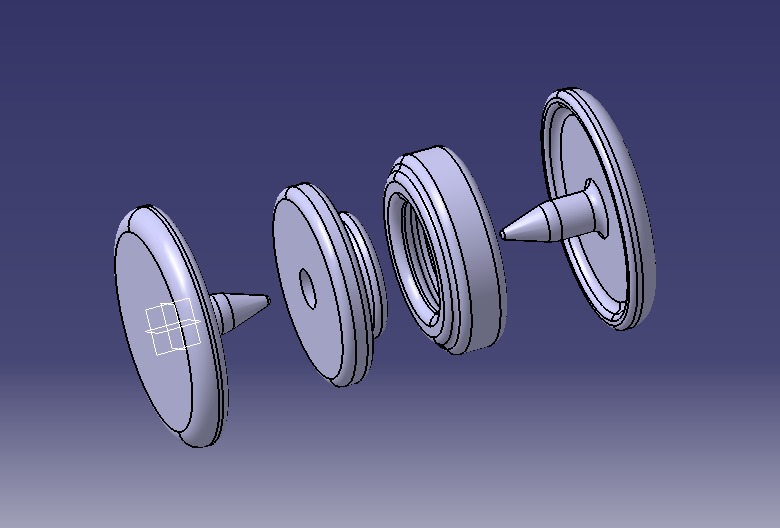 Stud Button or Snap Button 3D print model_19