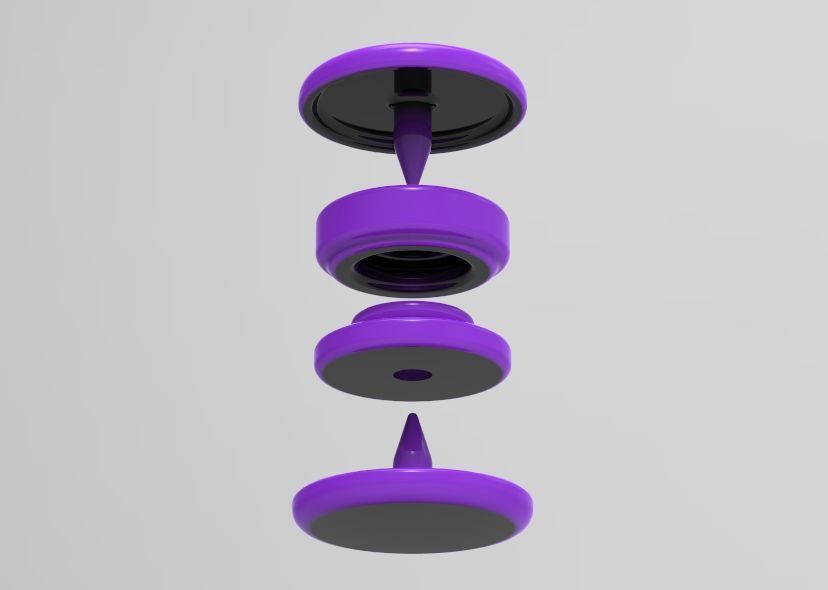 Stud Button or Snap Button 3D print model_35