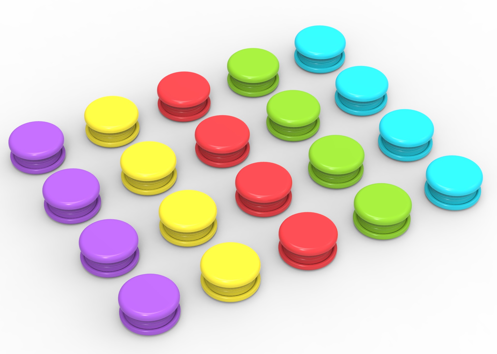 Stud Button or Snap Button 3D print model_7