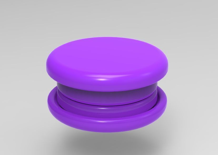 Stud Button or Snap Button 3D print model_3