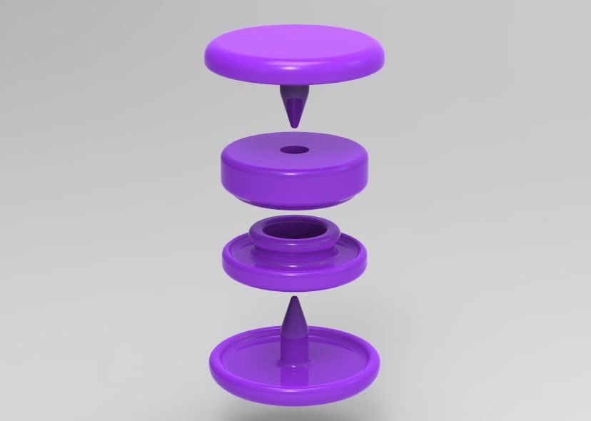 Stud Button or Snap Button 3D print model_41