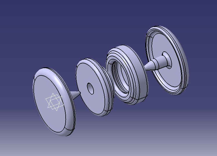 Stud Button or Snap Button 3D print model_32