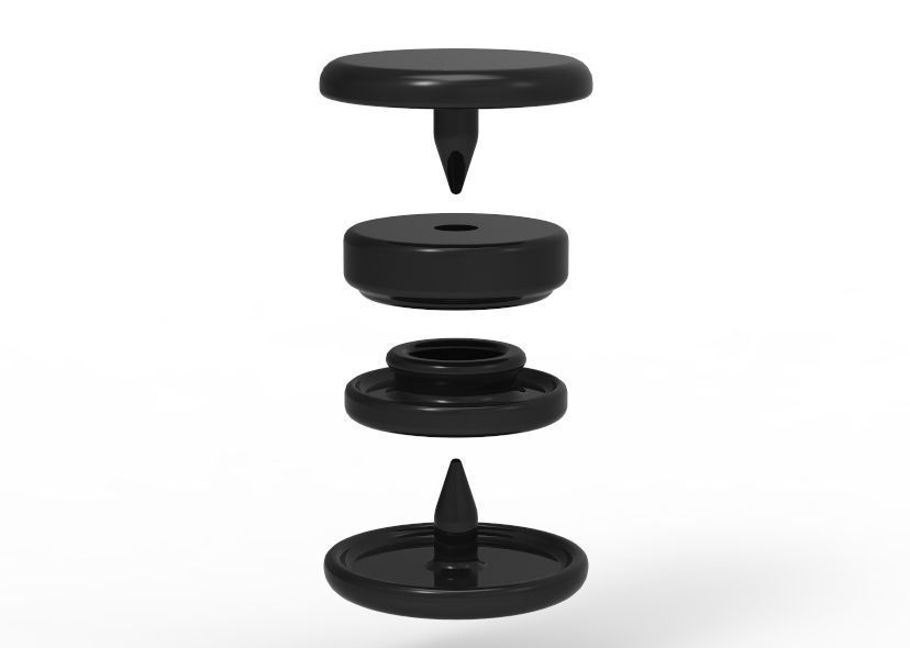 Stud Button or Snap Button 3D print model_51