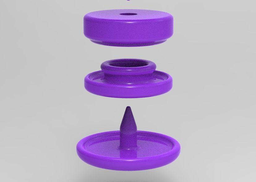 Stud Button or Snap Button 3D print model_43