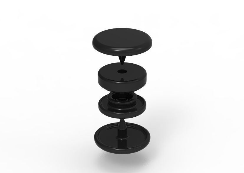 Stud Button or Snap Button 3D print model_64