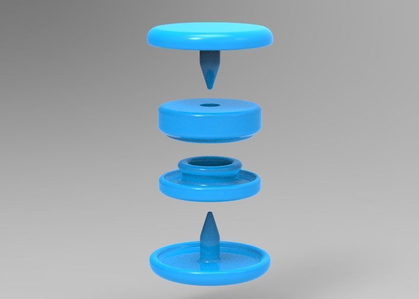 Stud Button or Snap Button 3D print model_55