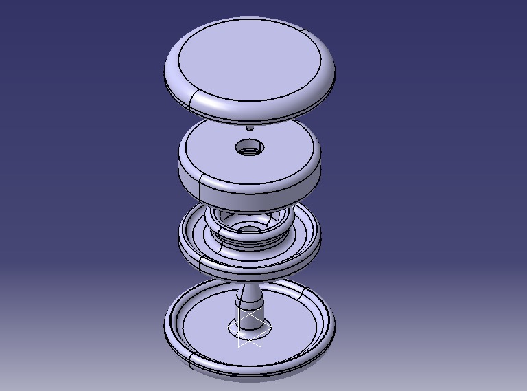 Stud Button or Snap Button 3D print model_29