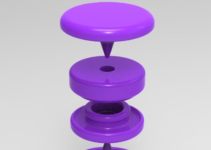 Stud Button or Snap Button 3D print model_39