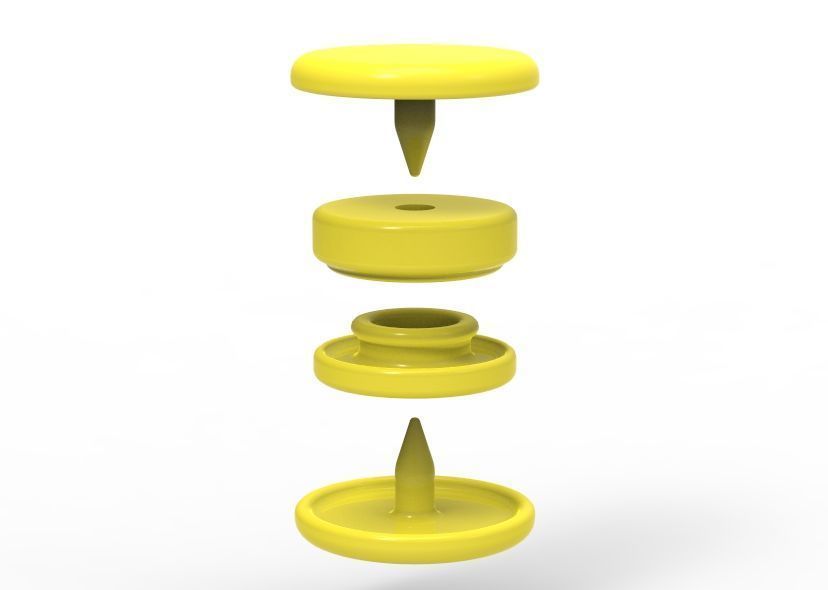 Stud Button or Snap Button 3D print model_53