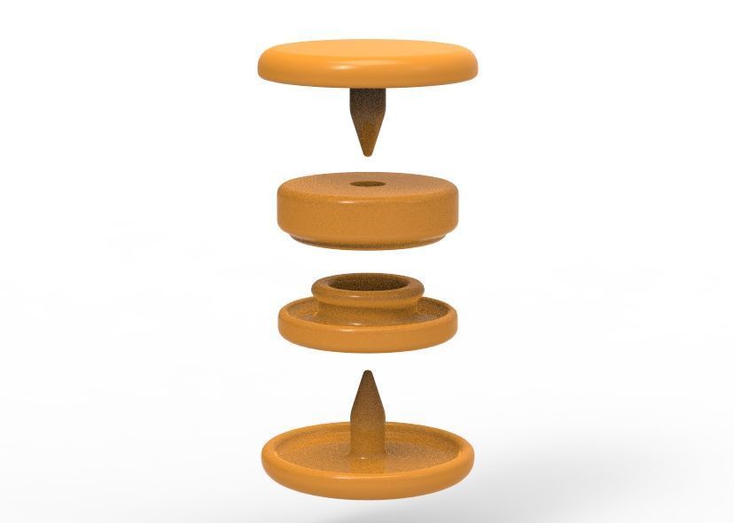 Stud Button or Snap Button 3D print model_54