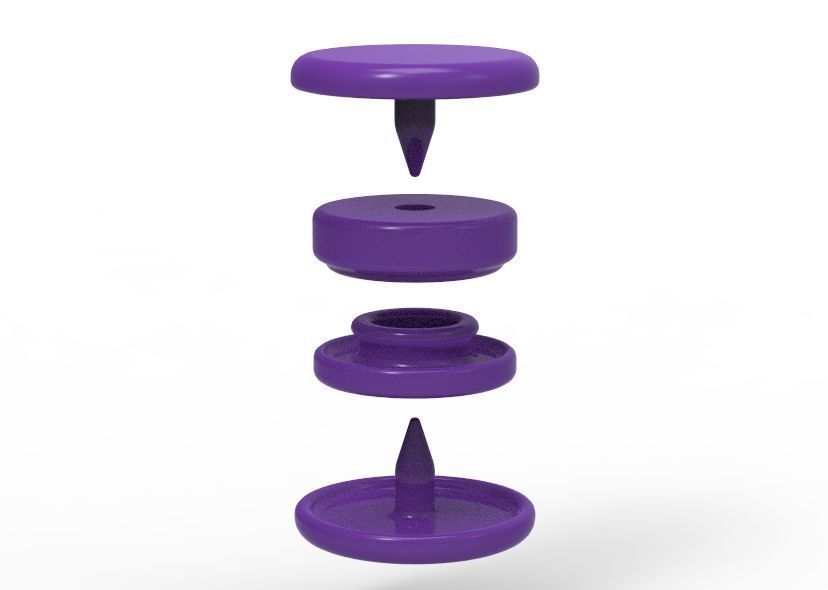 Stud Button or Snap Button 3D print model_49