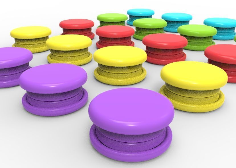 Stud Button or Snap Button 3D print model_1