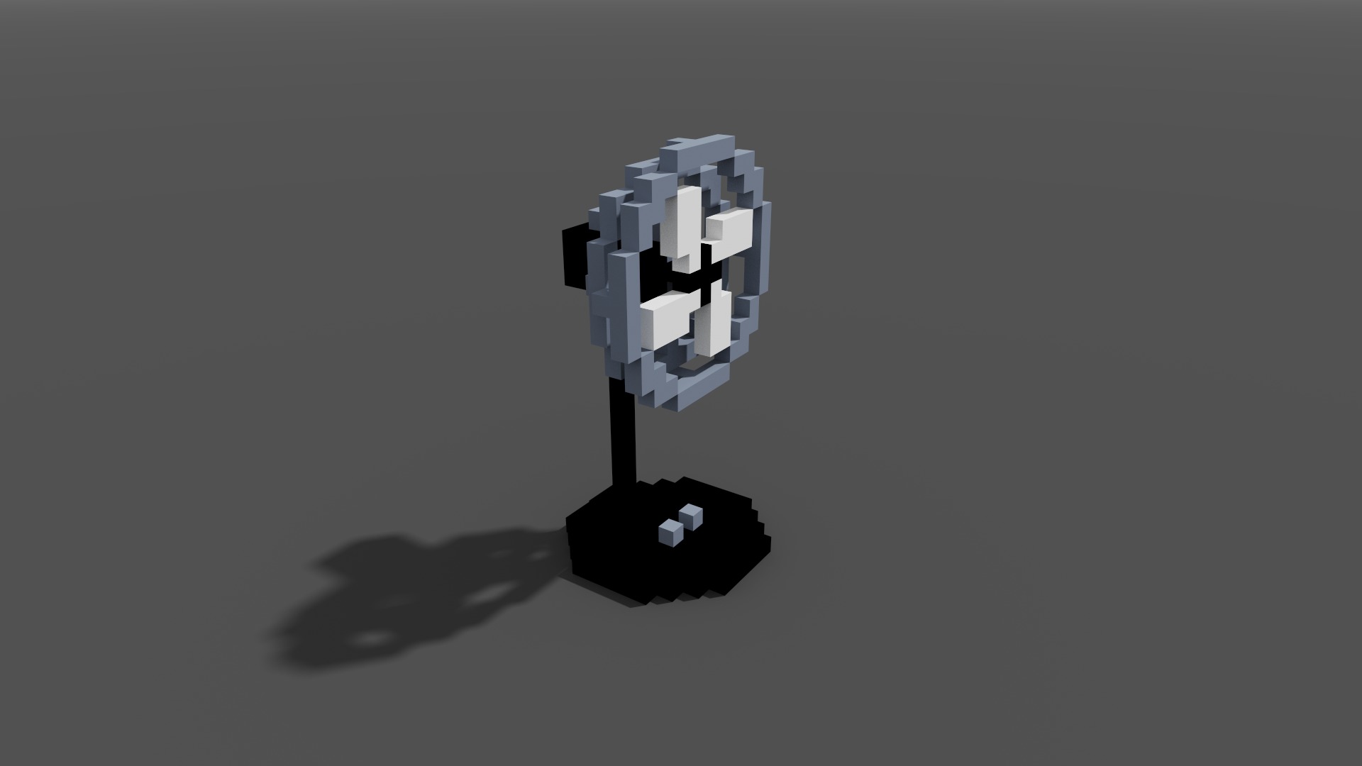 Fan Voxel 3D model_11