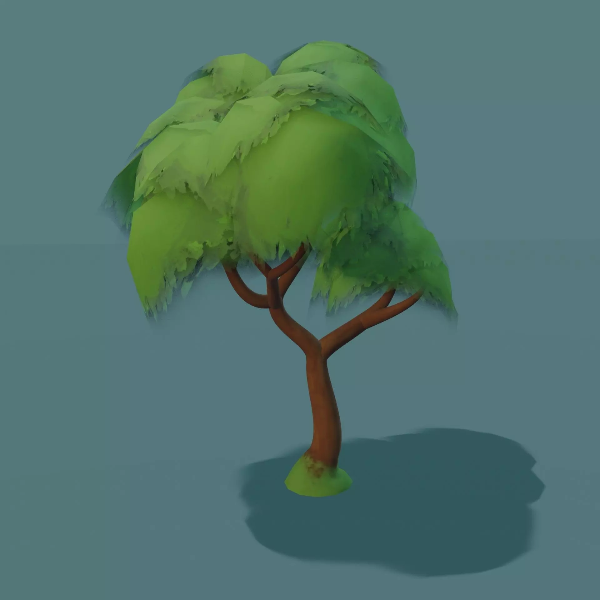 Stylized Willow Tree Low-poly 3D model
