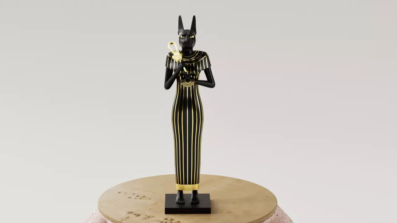 Escultura egipcia - Bastet 3D print model_0