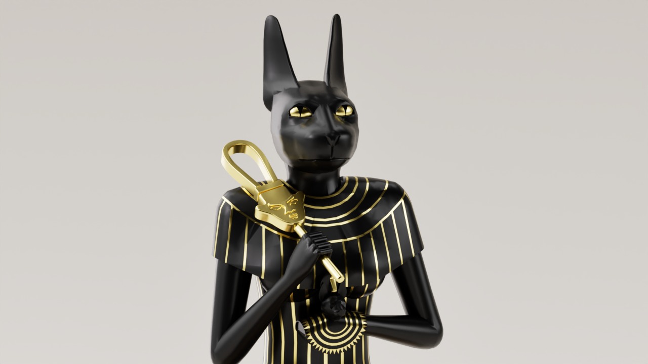 Escultura egipcia - Bastet 3D print model_1