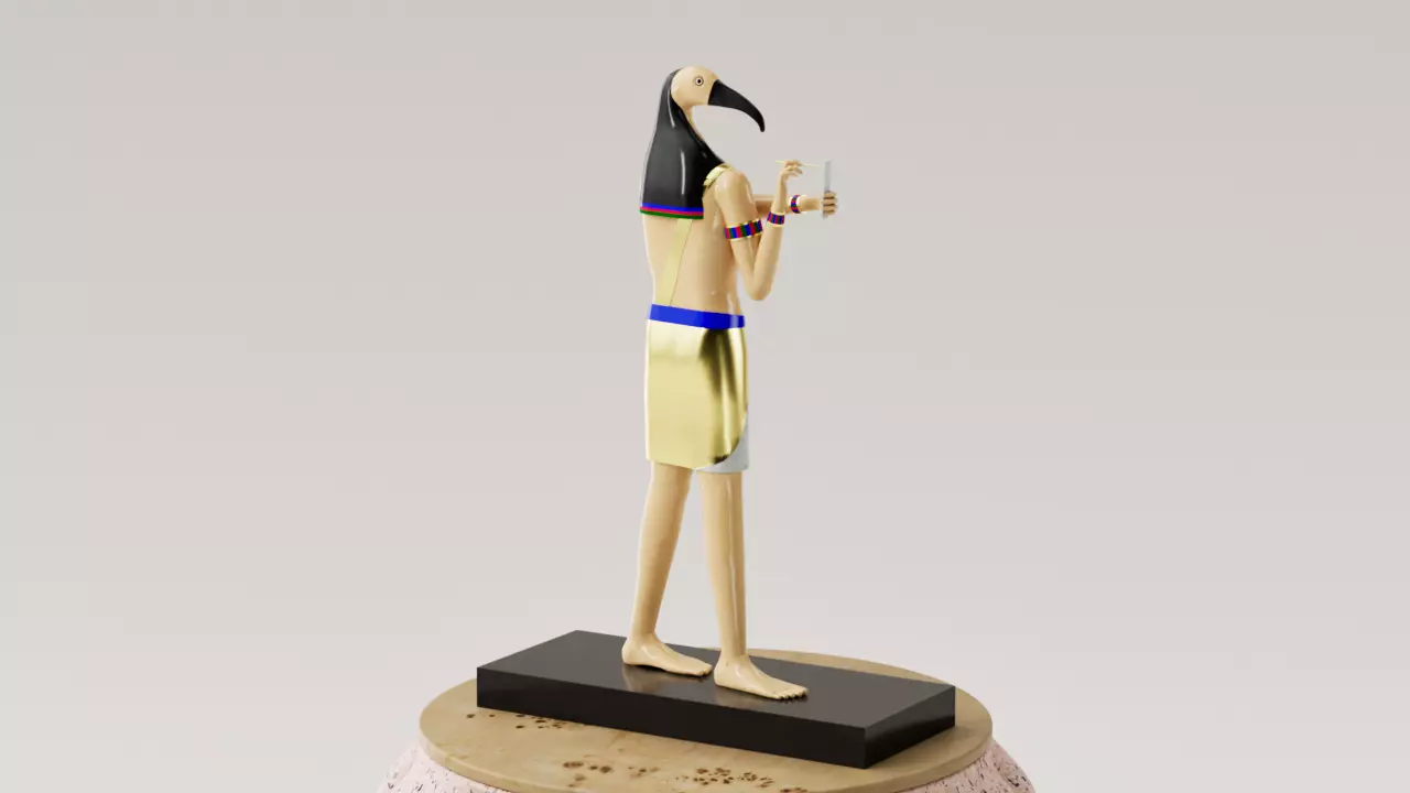 Escultura egipcia - Thot 3D print model_0