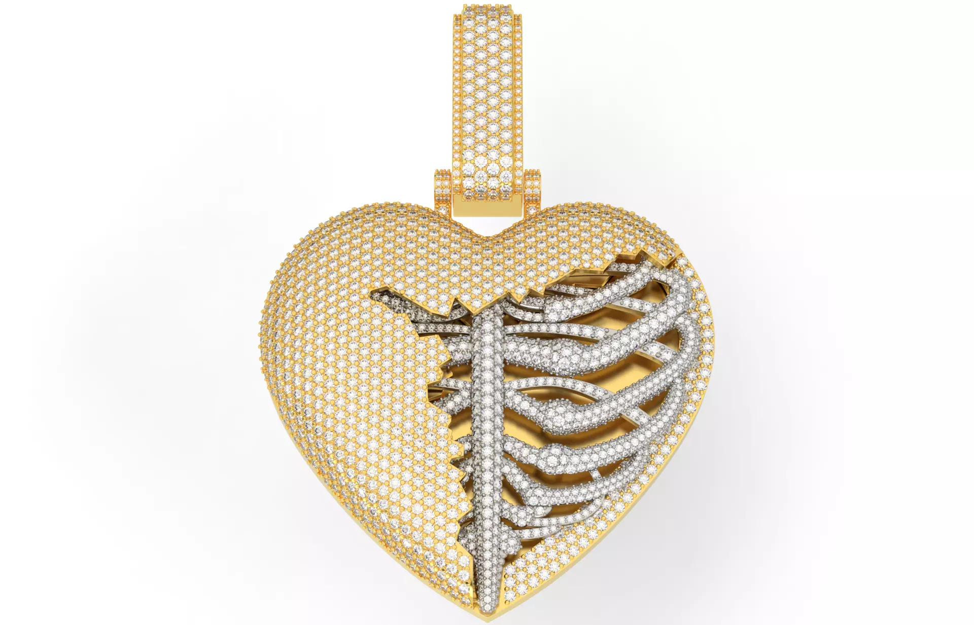 Big Skull Heart 3D print model_0