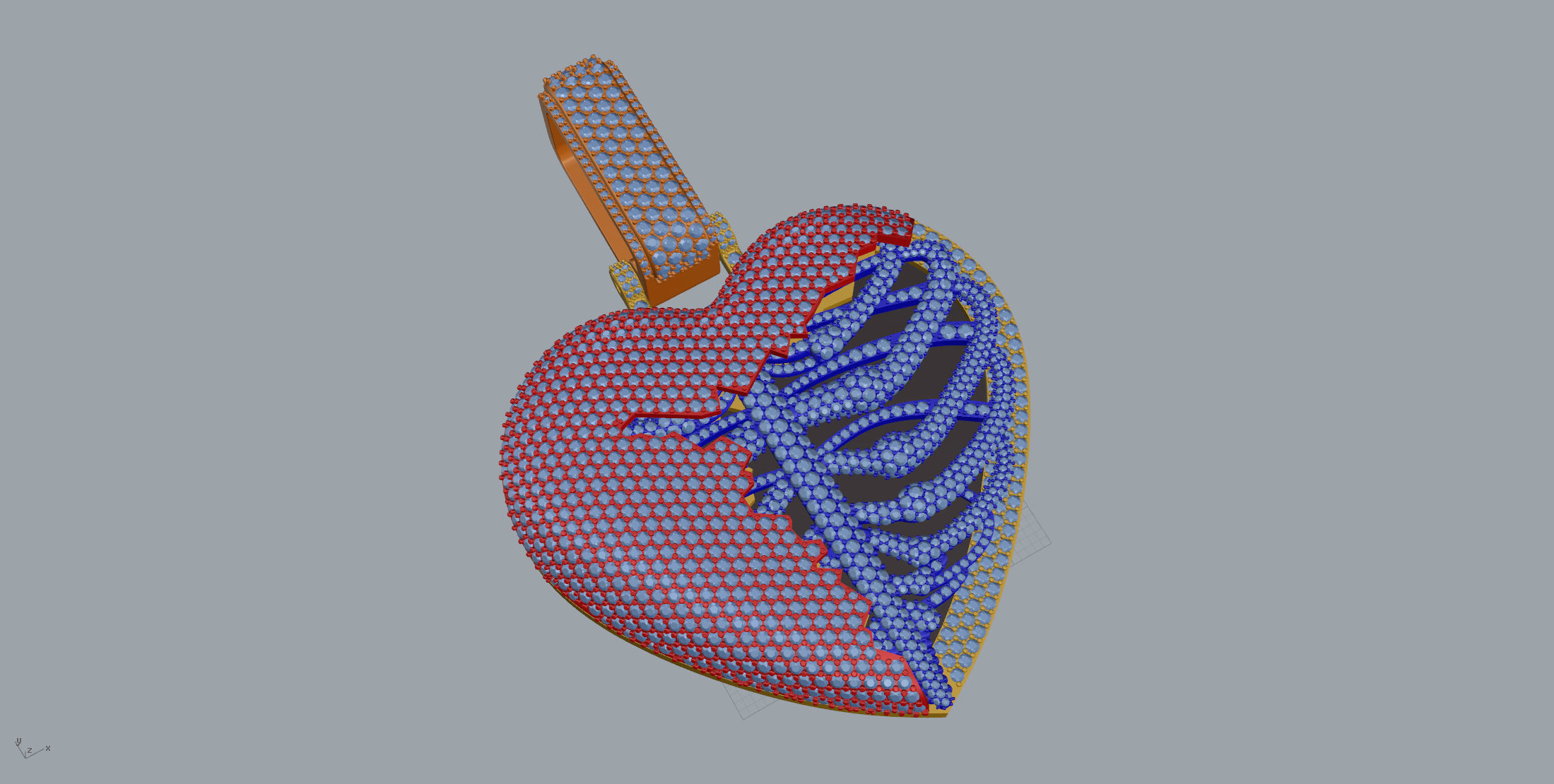 Big Skull Heart 3D print model_4