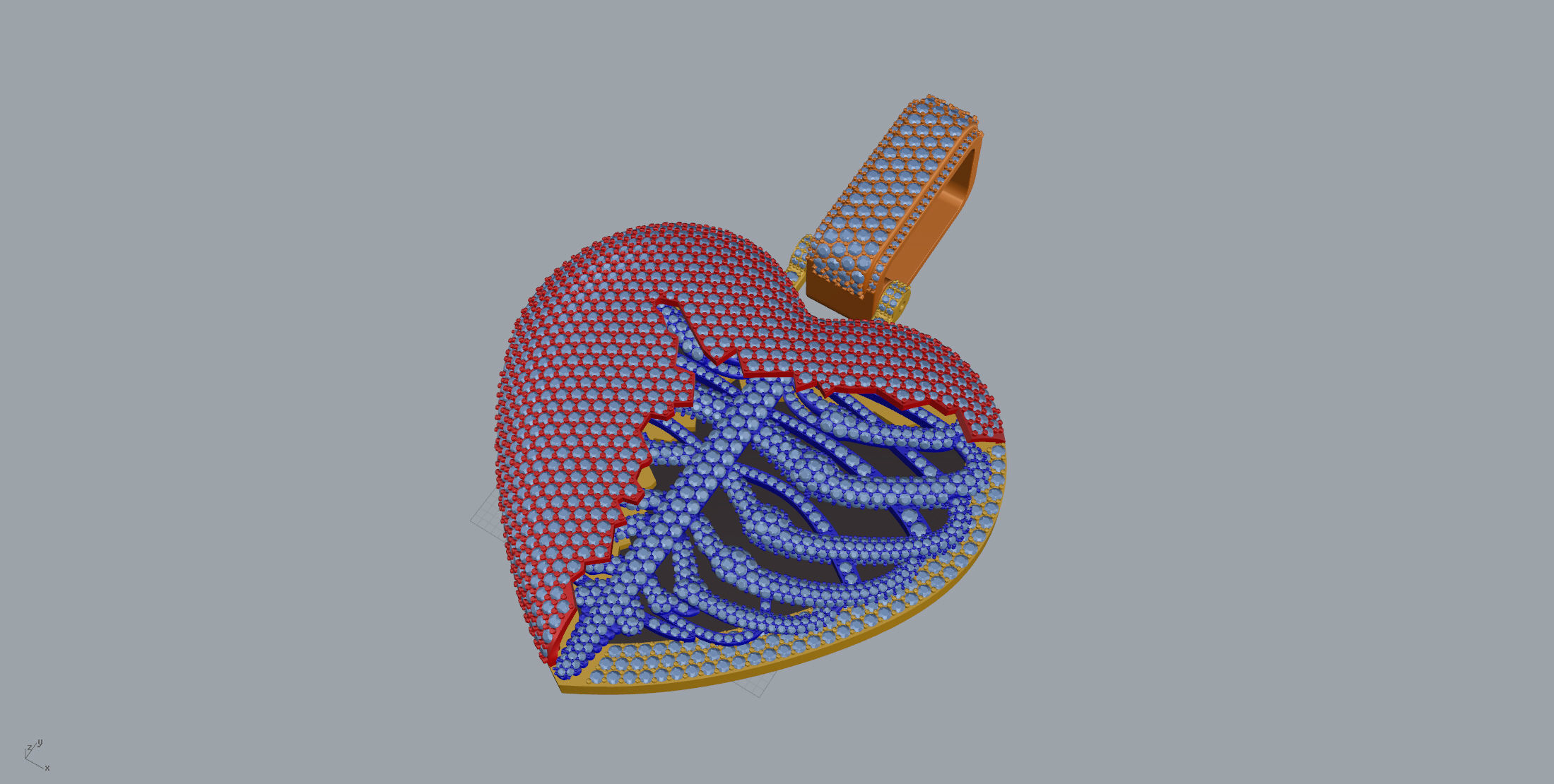 Big Skull Heart 3D print model_8