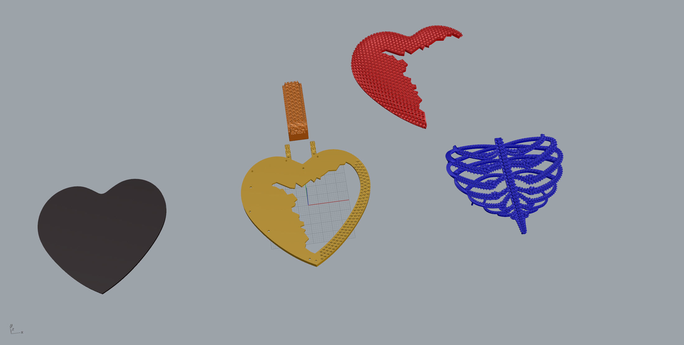 Big Skull Heart 3D print model_10