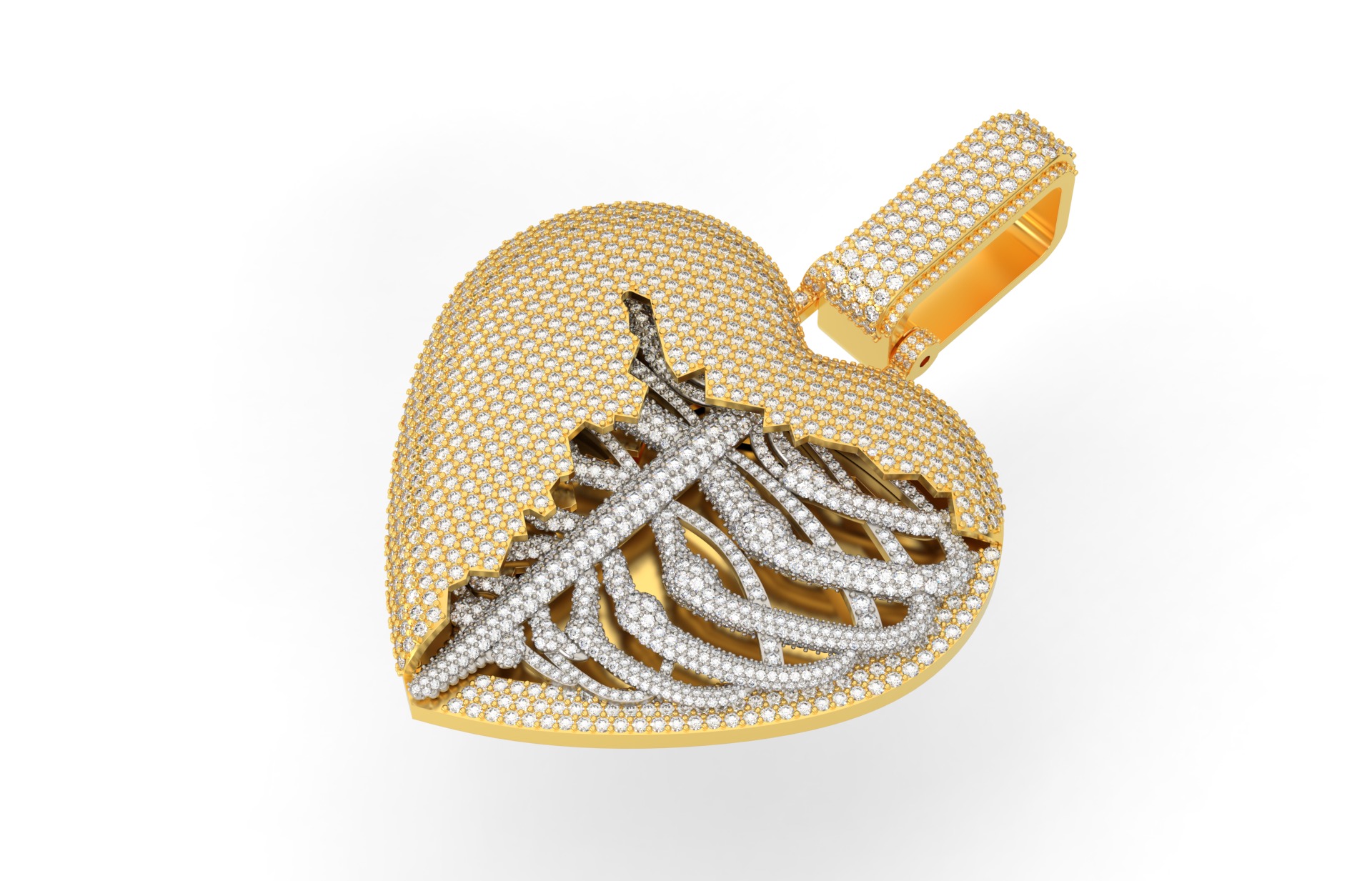 Big Skull Heart 3D print model_2