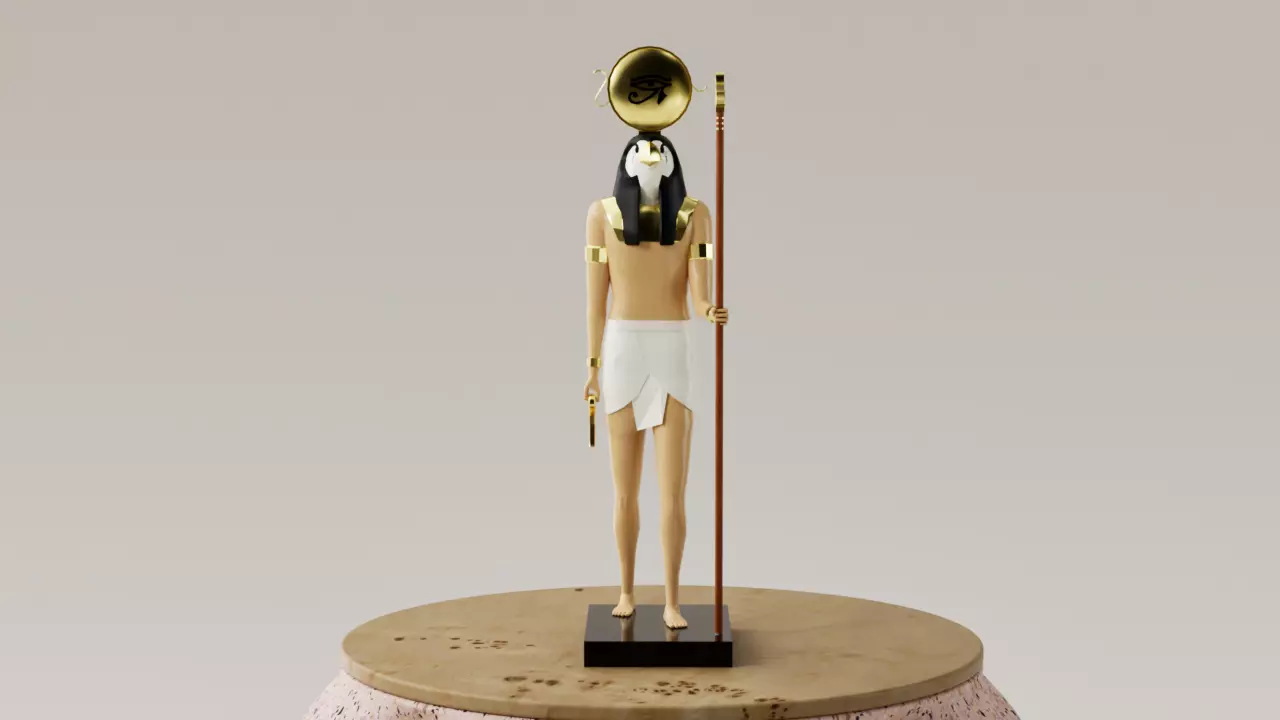 Escultura egipcia - Horus 3D print model_0