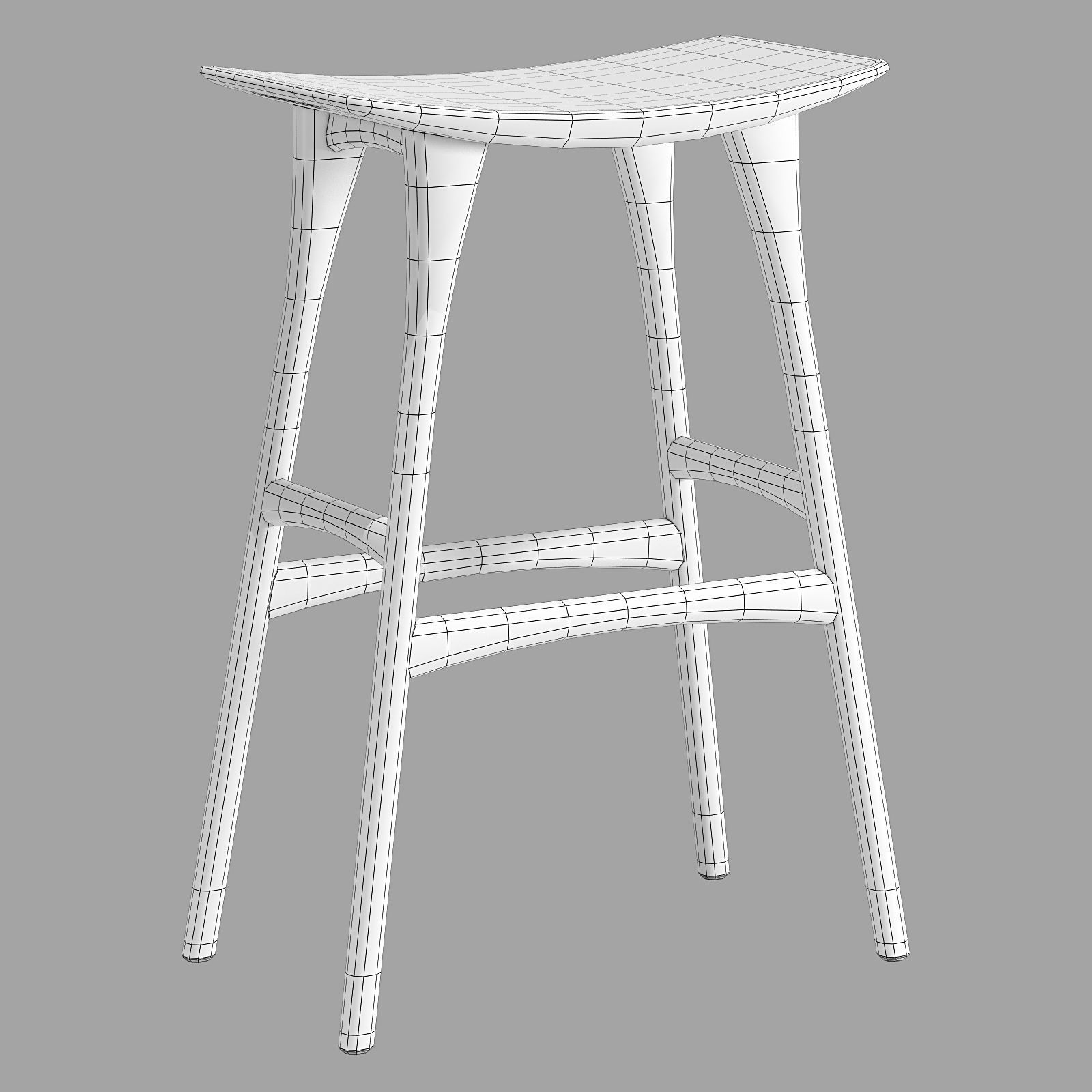 ethnicraft osso bar stool 3D model_6