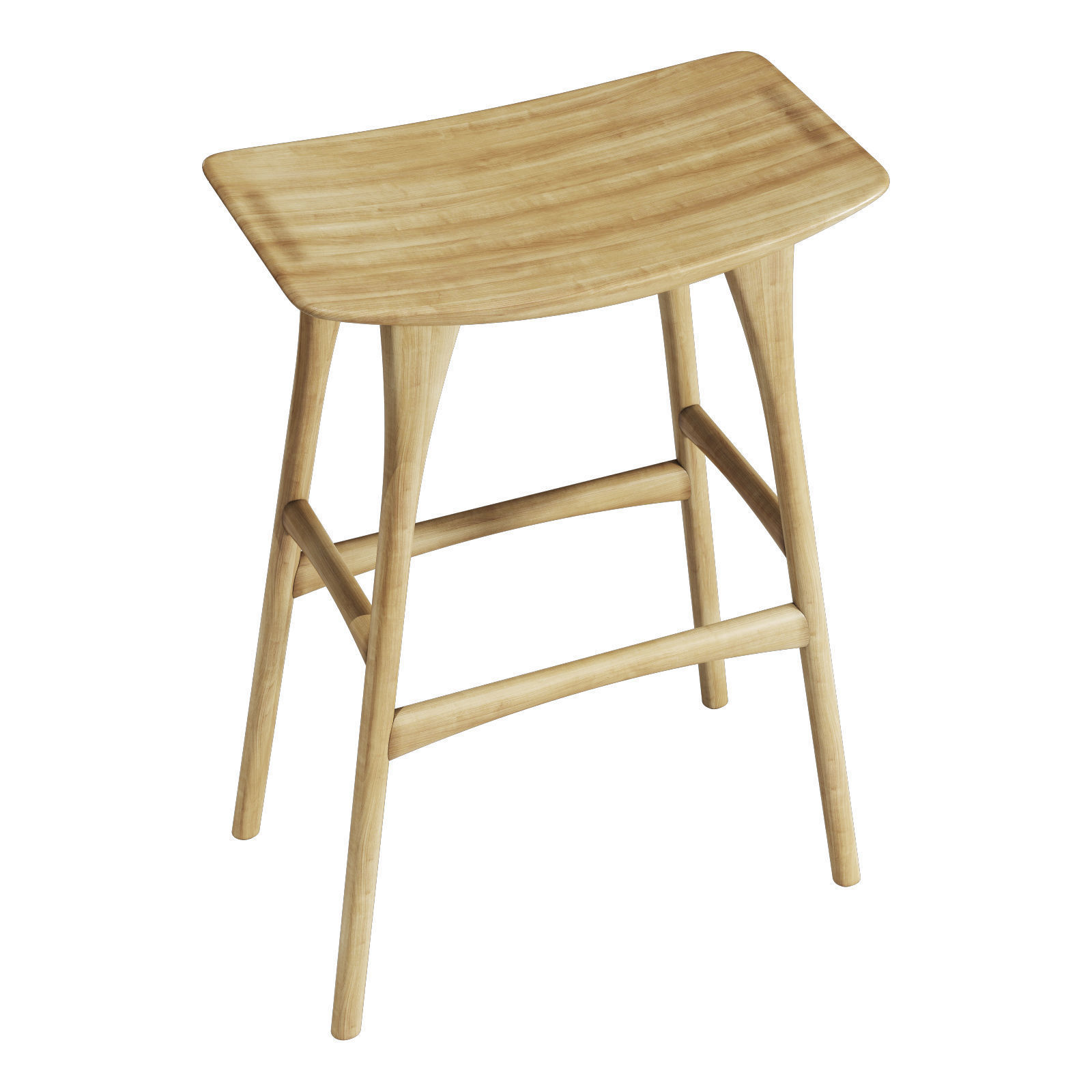 ethnicraft osso bar stool 3D model_5