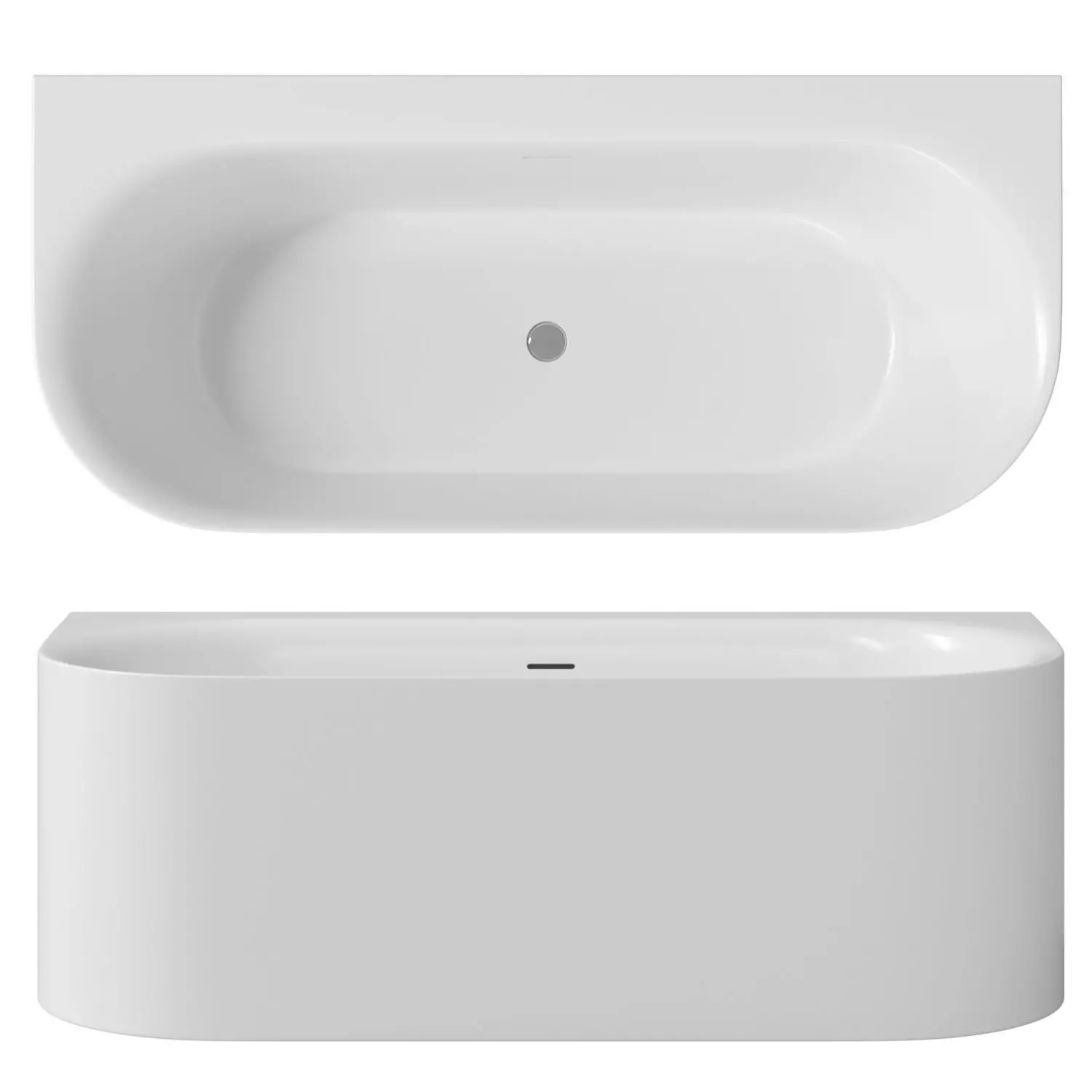 Bathtub Riho DEVOTION BACK2WALL 3D model_0