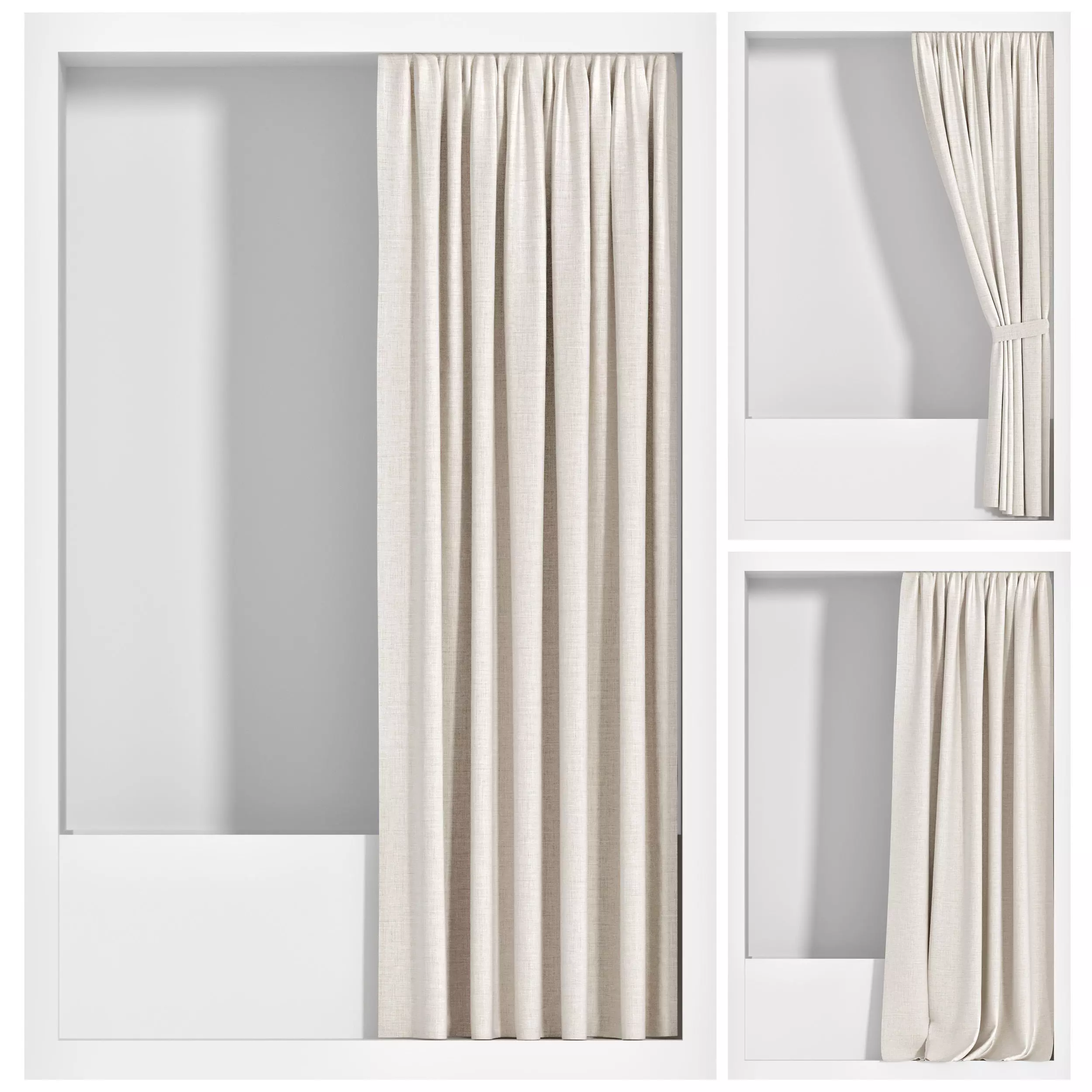 Shower Curtains set 06 3D model