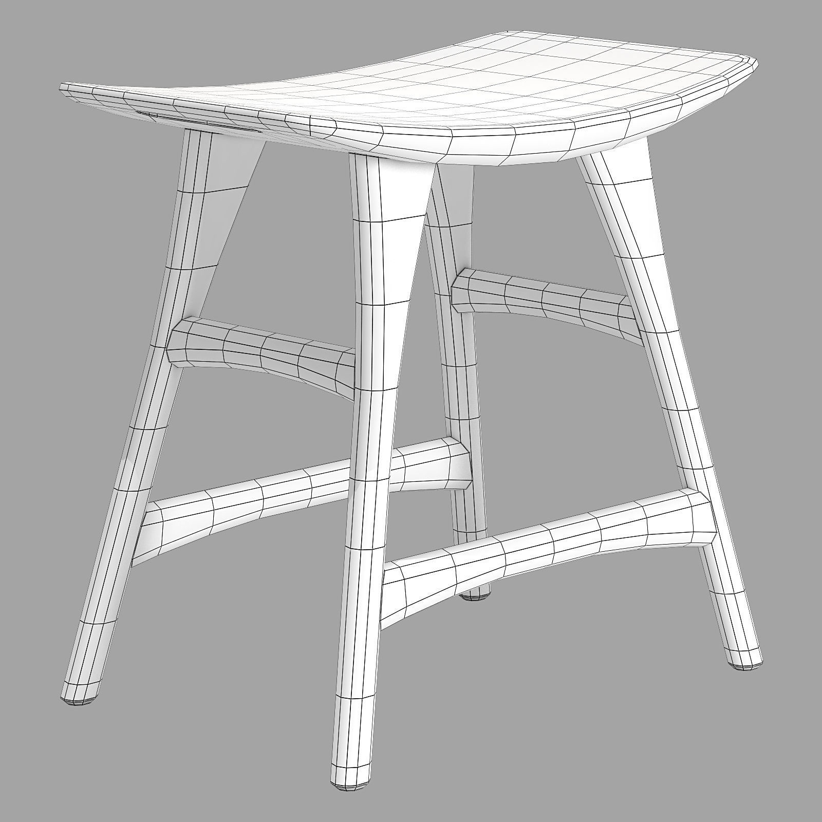ethnicraft osso stool 3D model_6