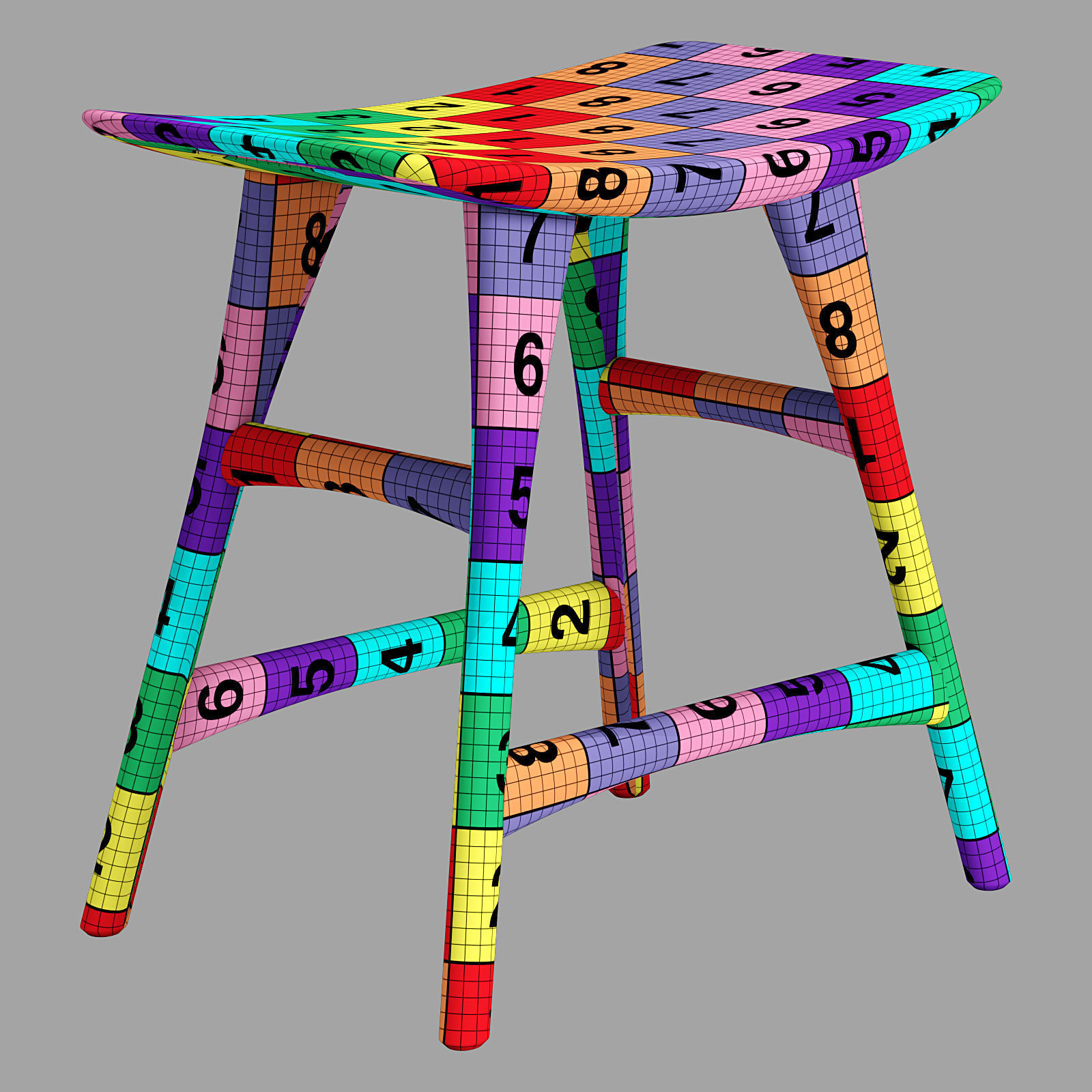 ethnicraft osso stool 3D model_7