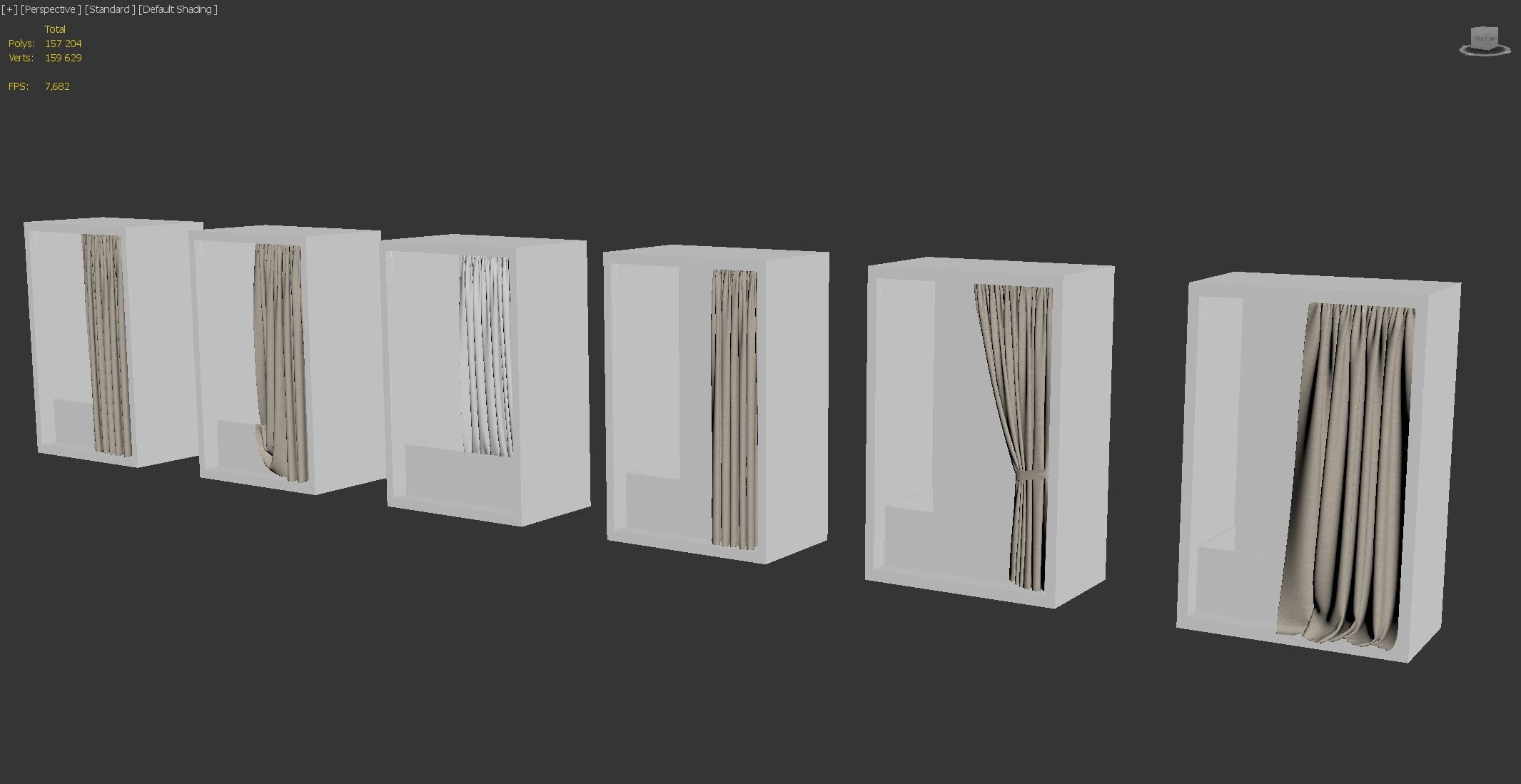 Shower Curtains set 07 3D model_10