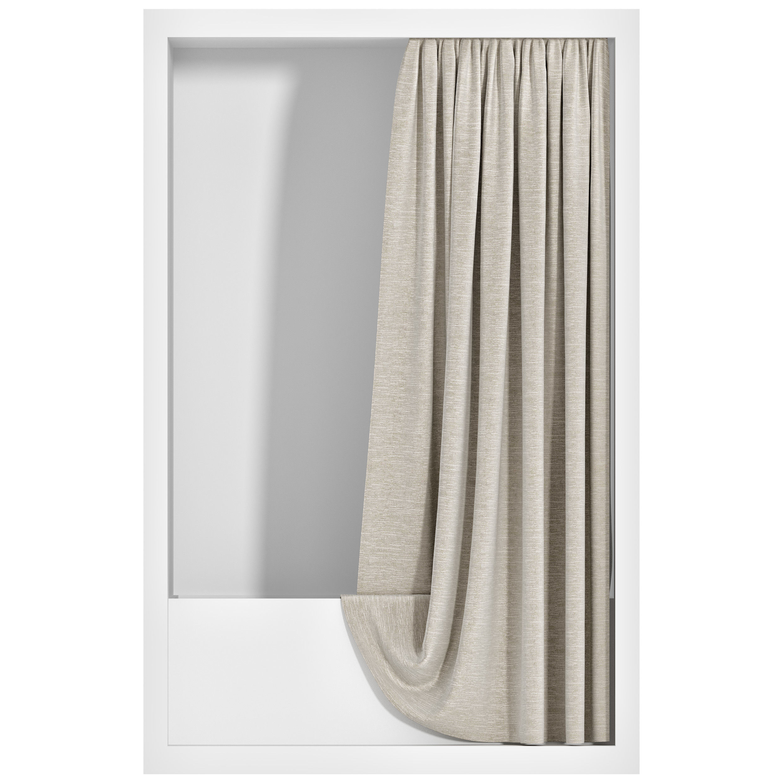 Shower Curtains set 07 3D model_2