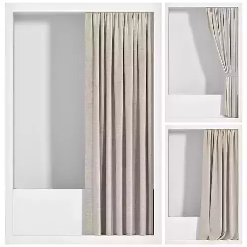 Shower Curtains set 07 3D model