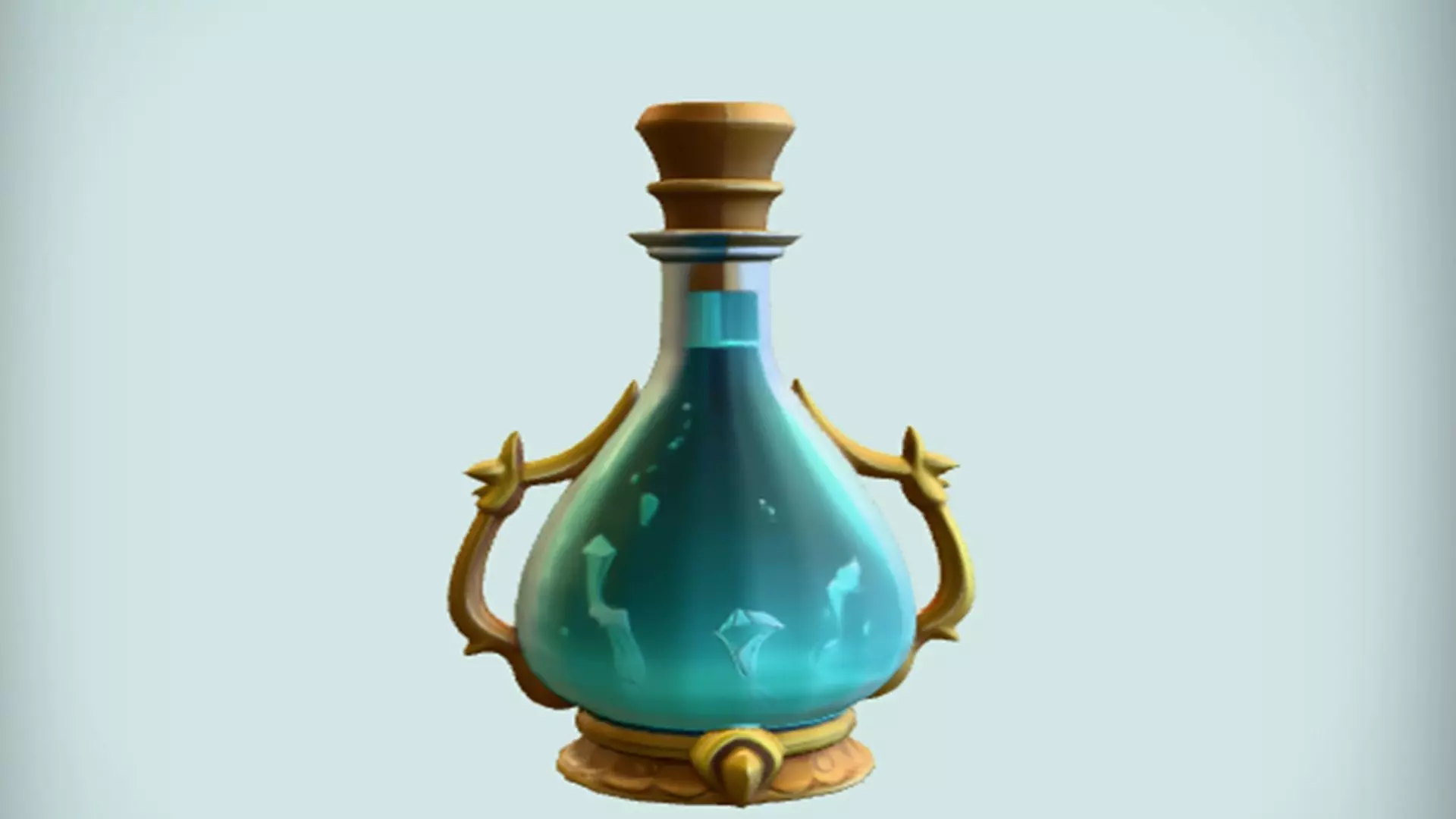 magical potion bottle  3D Game Ready Model 3D model_0