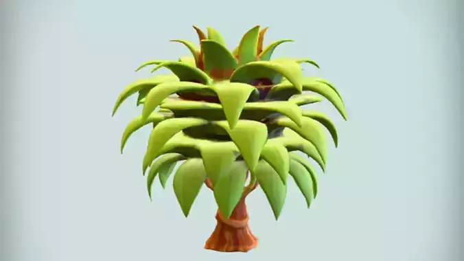 artificial decorative potted plant 3D Game Ready Model 3D model