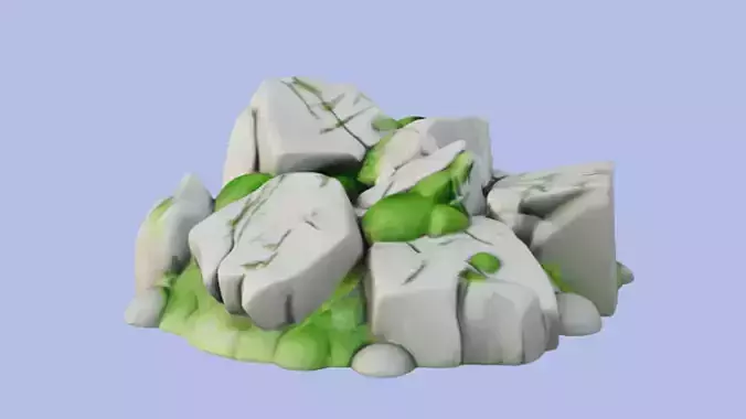 natural rocks  3D Game Ready Model