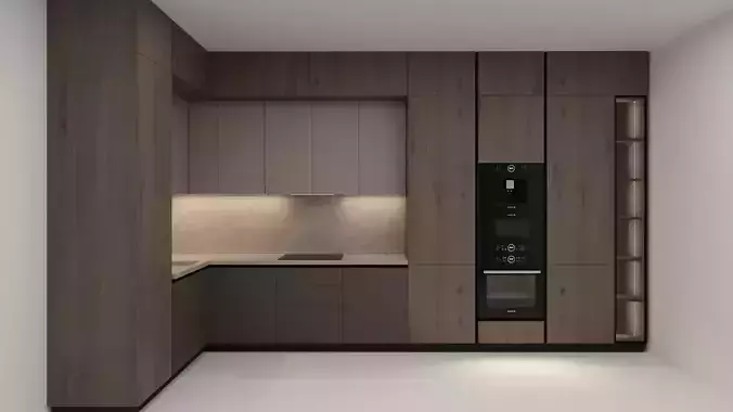 Detailed 3D Kitchen Scene 