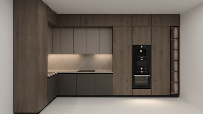 Detailed 3D Kitchen Scene  3D model