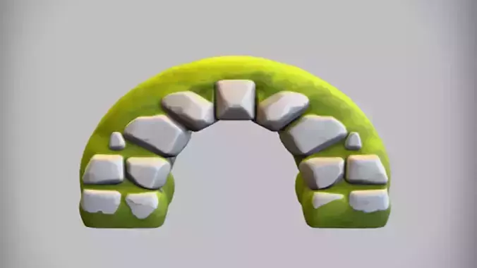 stone arch with moss